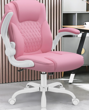 Compact Ergonomic Leather Gaming/Office Chair With Swivel Backrest