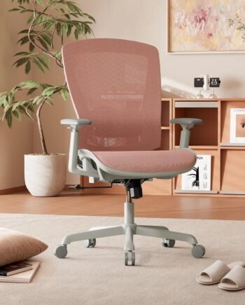 Mesh Ergonomic Office Chair With Adjustable Lumbar Support, Armrests, Recline, And Swivel Function